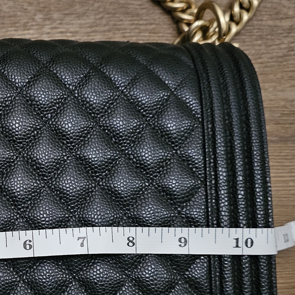 Chic Black Quilted Bag with Gold Accents